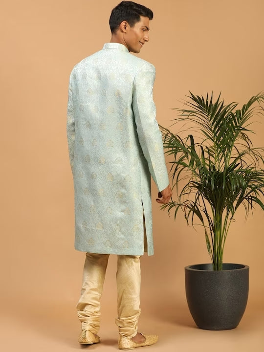 Men Self-Design 2-Pcs Sherwani Set